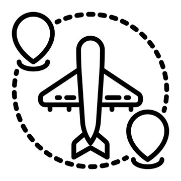 plane icon, line icon style