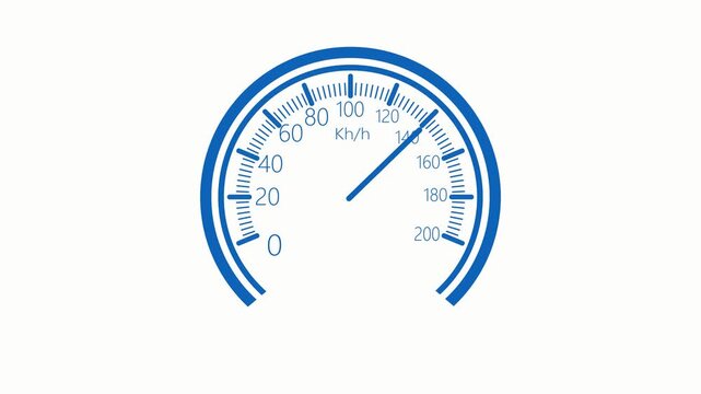 Analog speedometer gauge manimal animation