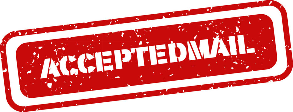Accepted mail red stamp