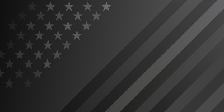 Stylized American Flag Pattern With Stars And Stripes Dark Monochrome