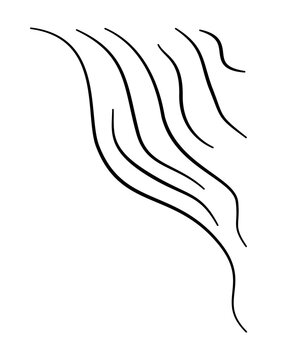 Line border handdrawn wavy divider vertical corner
