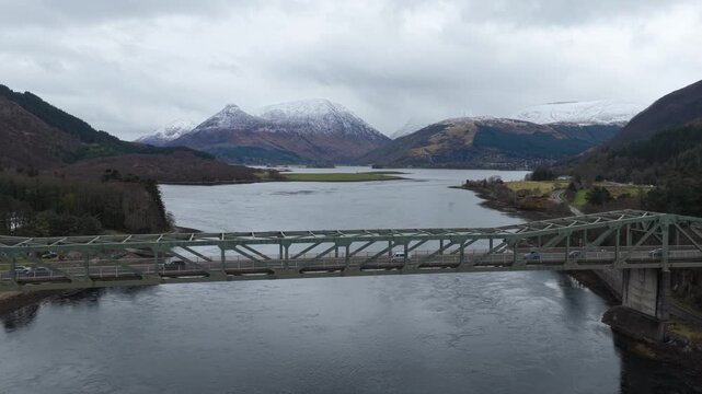 Ballachulish bridge crossing loch leven in scottish highlands