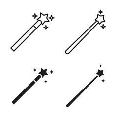 Naklejka premium Magic wand icon