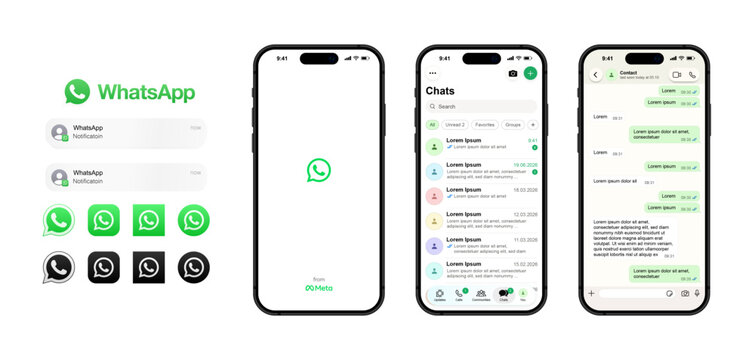 WhatsApp Meta UI Template 2026 Update. WhatsApp logo.