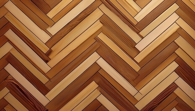Wooden Background In The Form Of Herringbone With Decor In Beige Tones