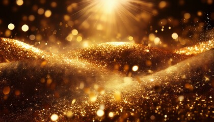 Fototapeta premium Shine And Sparkle Of Golden Glitter Abstract Background