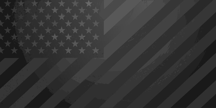 Monochromatic American Flag Pattern With Distressed Texture