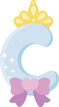 Illustration of Princess Concept Small Letter c