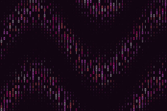 Abstract Binary Code Wave Background Digital Data Stream Concept for Cybersecurity and Technology Presentations