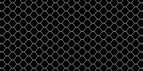 Fishing or soccer net. Repeated hexagon pattern. Black wired mesh texture isolated on white background.ilustrasion modern. © Haikal