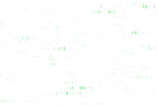 Abstract Digital Binary Code Background with Green Data Stream Elements for Technology and Cyber Security Concepts