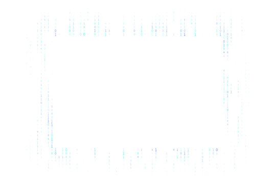 Binary Code Frame Border Abstract Digital Background Technology Concept Data Stream Pattern For Software Development
