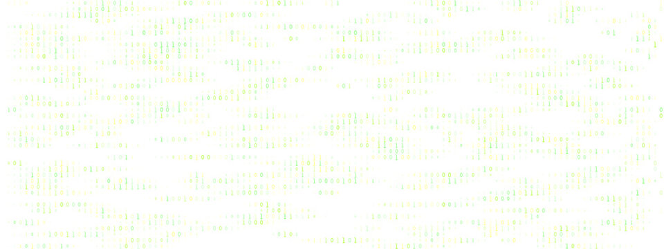 Abstract Digital Matrix Background with Green Binary Code Data Stream for Technology and Cyber Security Concepts