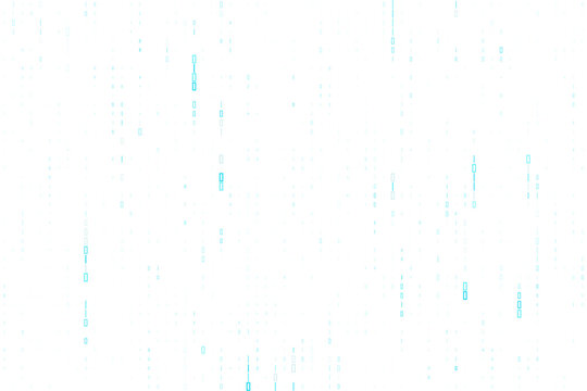 Abstract Binary Code Background with Falling Digital Numbers for Technology and Data Security Concepts