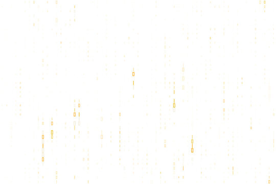 Abstract Digital Binary Code Background with Golden Data Streams for Technology and Cyber Security Concepts