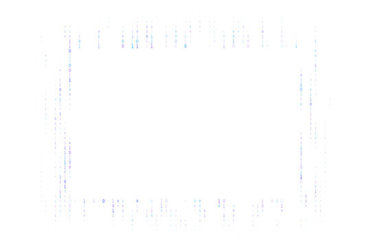 Binary Code Frame Border Abstract Digital Background for Technology Data Security and Software Development Concepts