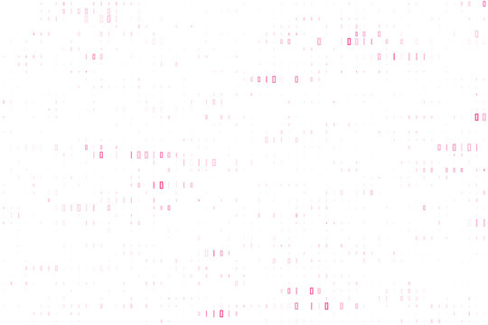 Abstract Binary Code Background with Pink Digital Data Stream for Technology and Cybersecurity Concepts
