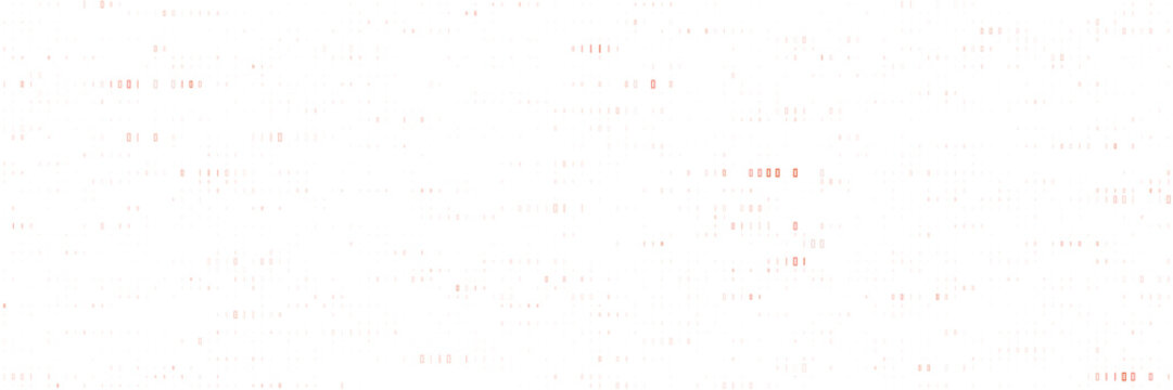 Abstract Binary Code Background with Red Digital Data Stream for Technology and Cybersecurity Concepts