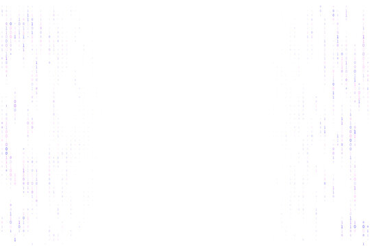 Binary Code Data Stream Background with Empty Center Space for Technology Concepts and Digital Security Graphics