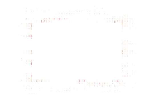 Binary Code Frame Border Abstract Digital Background Technology Concept Data Stream Pattern for Software Development
