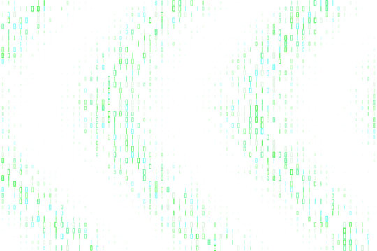Abstract Digital Data Pattern with Green and Blue Rectangular Code Blocks for Technology Backgrounds