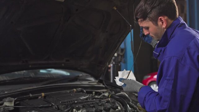 Car maintenance action by mechanic in garage practical guide to vehicle care detailed inspection environment
