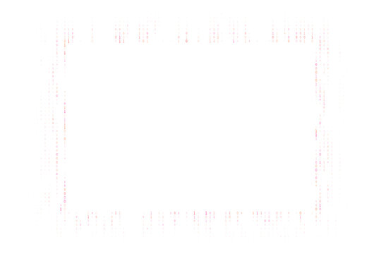 Binary Code Rectangular Frame Border Digital Data Background Concept for Technology and Cyber Security Design
