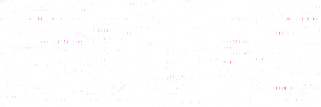 Abstract Binary Code Background with Pink Digital Data Stream for Technology and Cybersecurity Concepts