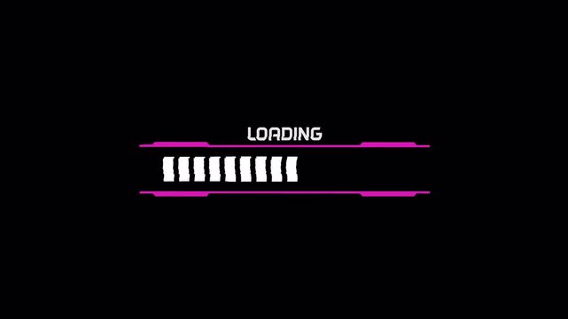 cyberberpunk style loading bar with glitch effect