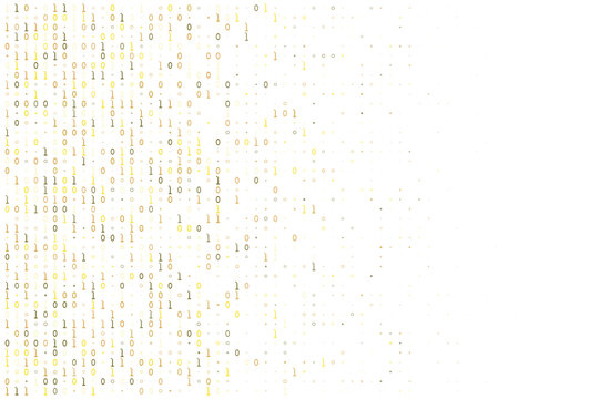 Binary Code Background with Fading Digital Data Stream for Technology and Cybersecurity Concepts