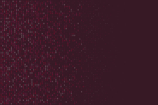 Abstract Binary Code Background with Digital Data Stream for Cybersecurity and Technology Concepts