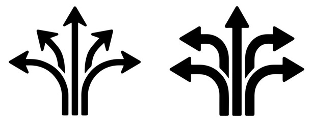 multidirectional arrow icon vector set © Bulbuli Icon Studio