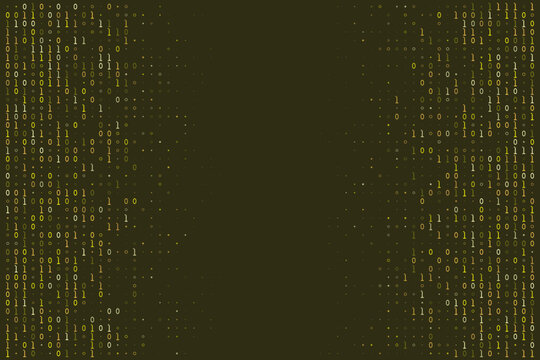 Abstract Binary Code Background with Digital Data Stream for Cybersecurity and Software Development Concepts