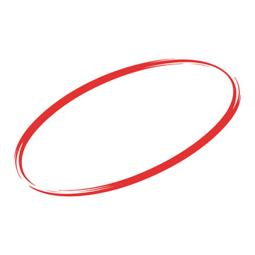 hand drawn red circle marker
