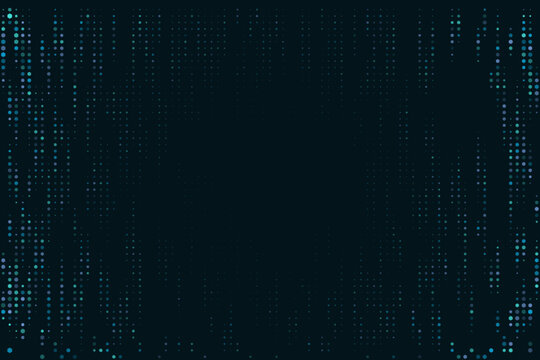 Abstract Digital Rain Background with Blue Data Particles and Tech Matrix Pattern for Cyber Security Concepts