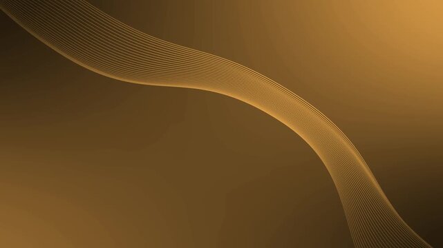 Flowing wave lines background animation, Elegant flowing curved lines forming a smooth wave animated