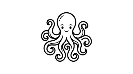 Cute cartoon octopus illustration © Yumna