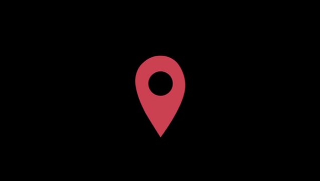 3d pin domain marker on white background