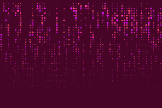 Abstract Digital Matrix Background with Pink and Magenta Halftone Dots for Tech and Data Visualization Concepts