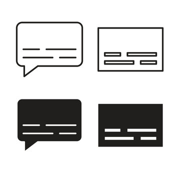 Subtitles icon symbols