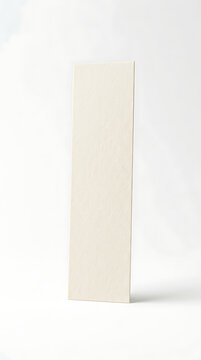 Premium Bookmark Mockup, Elegant Stationery Isolated on White Background