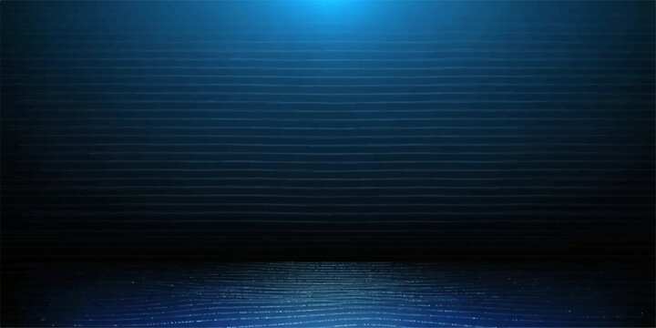 Abstract background with horizontal lines and blue light illumination on a dark textured floor, suggesting a futuristic or technological theme.