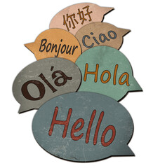 Hello World - Multilingual Speech Bubbles © RonnySergio