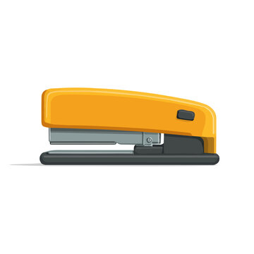 2D flat vector graphic of a Stapler in icon style, isolated on white background