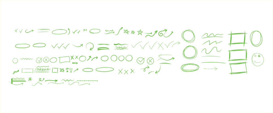 Web yellow and read pen text boxes and shapes collection. Crayon drawn text box collection. texture doodle shapes, brush drawn doodle shapes. Hand drawn bold brush 