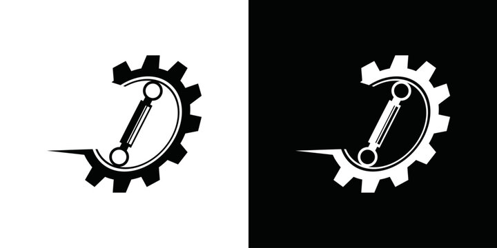 modern simple gear logo vector