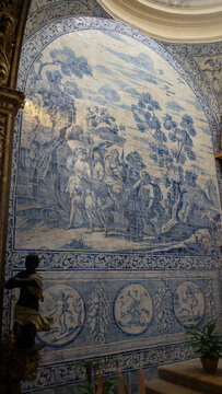 Kathedrale von Faro Capela de Nossa Senhora do Ros&aacute;rio Azulejo Flucht nach &Auml;gypten