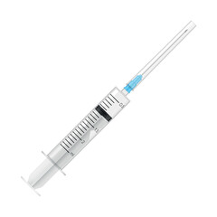 Fototapeta premium Sterile three component medical syringe for precise dosing in healthcare settings and laboratory environments