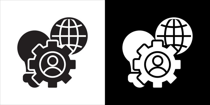 Mobile Workforce Icon Sheet Black And White