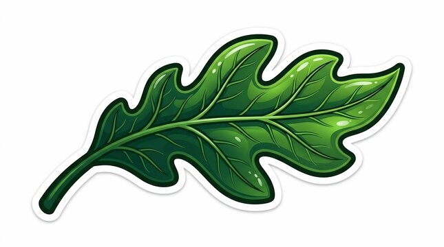 Green Oak Leaf Illustration